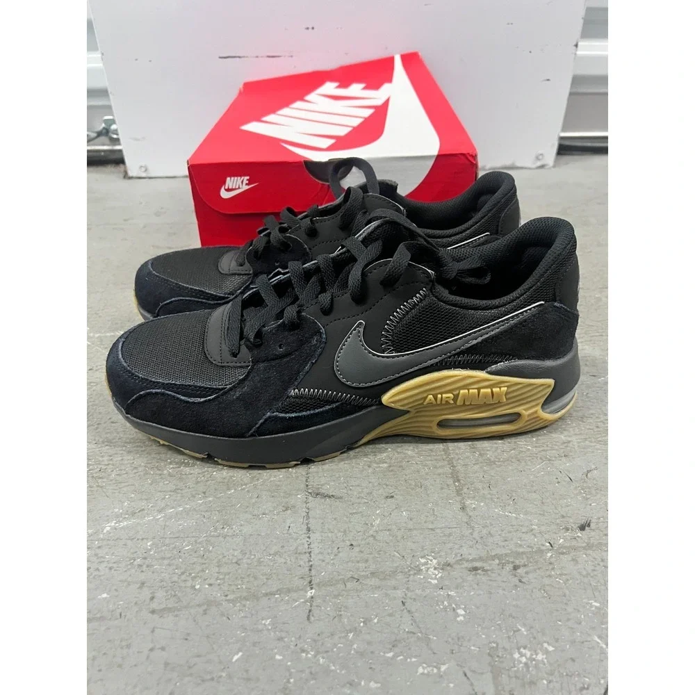 Nike Air Max Excee HV0928-010 Sneakers Mens US 10D Black Gum Suede Running Shoes